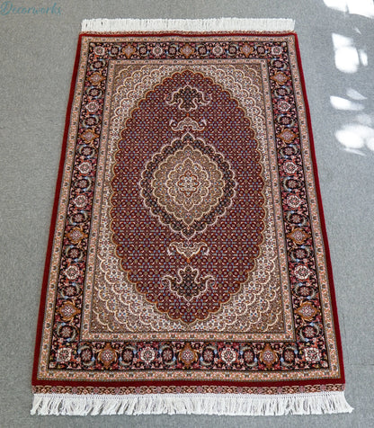 154×100cm 手織り ペルシャ絨毯 タブリーズ産　50RAJ Decorworks