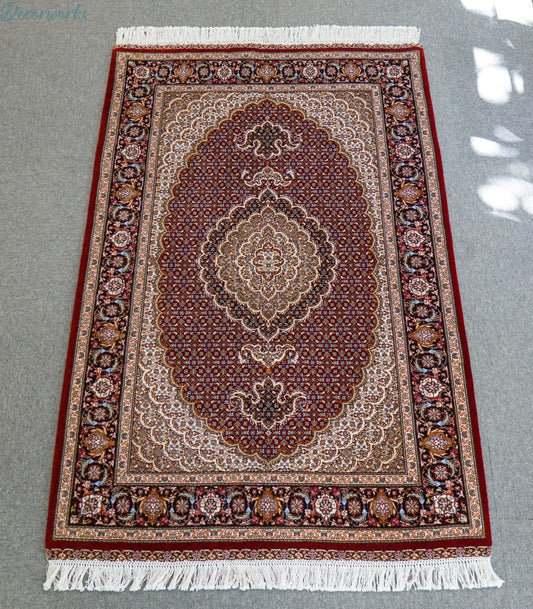 154×100cm 手織り ペルシャ絨毯 タブリーズ産　50RAJ Decorworks