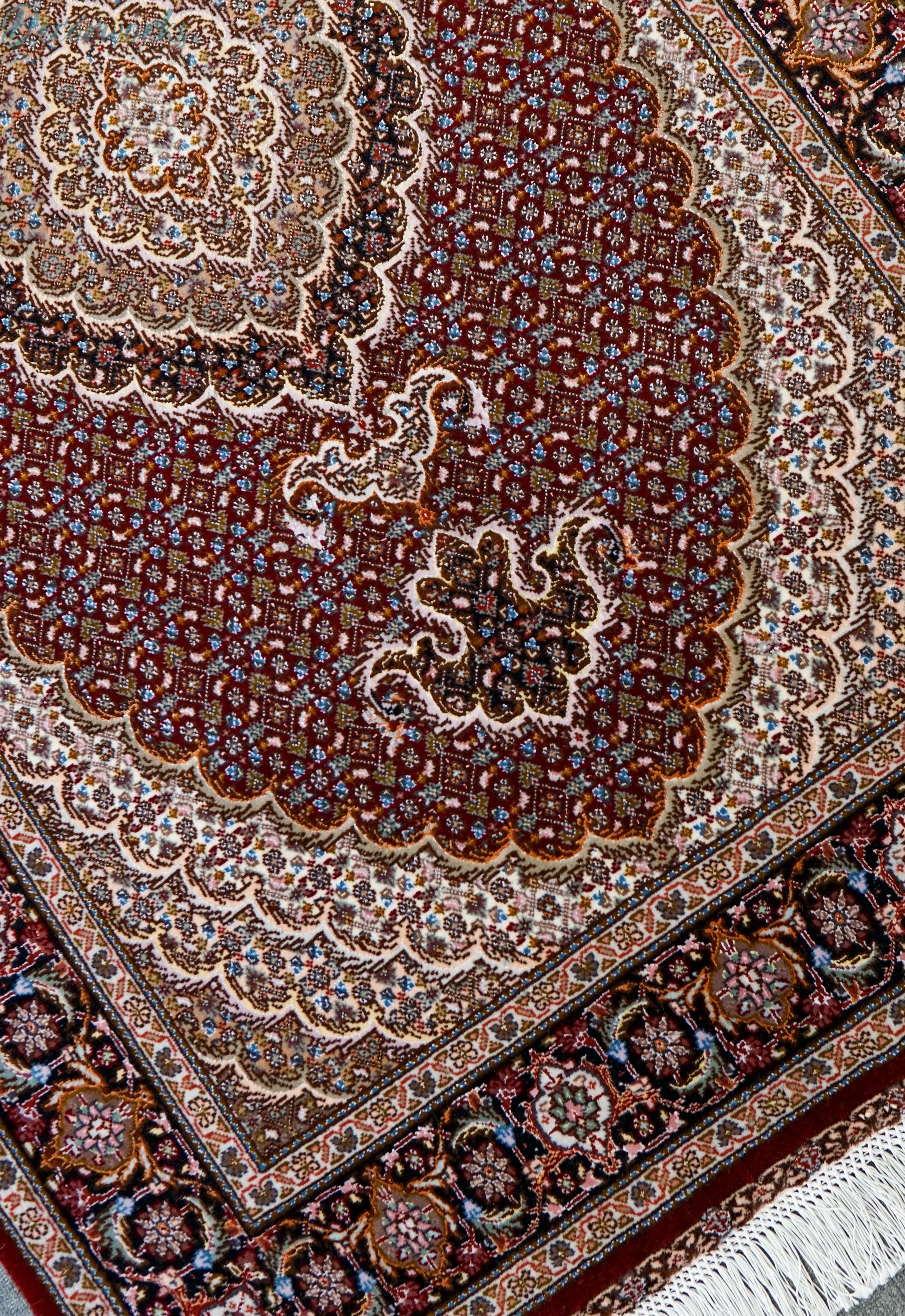 154×100cm 手織り ペルシャ絨毯 タブリーズ産　50RAJ Decorworks