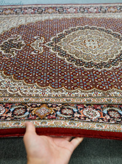 154×100cm 手織り ペルシャ絨毯 タブリーズ産　50RAJ Decorworks