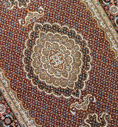 154×100cm 手織り ペルシャ絨毯 タブリーズ産　50RAJ Decorworks