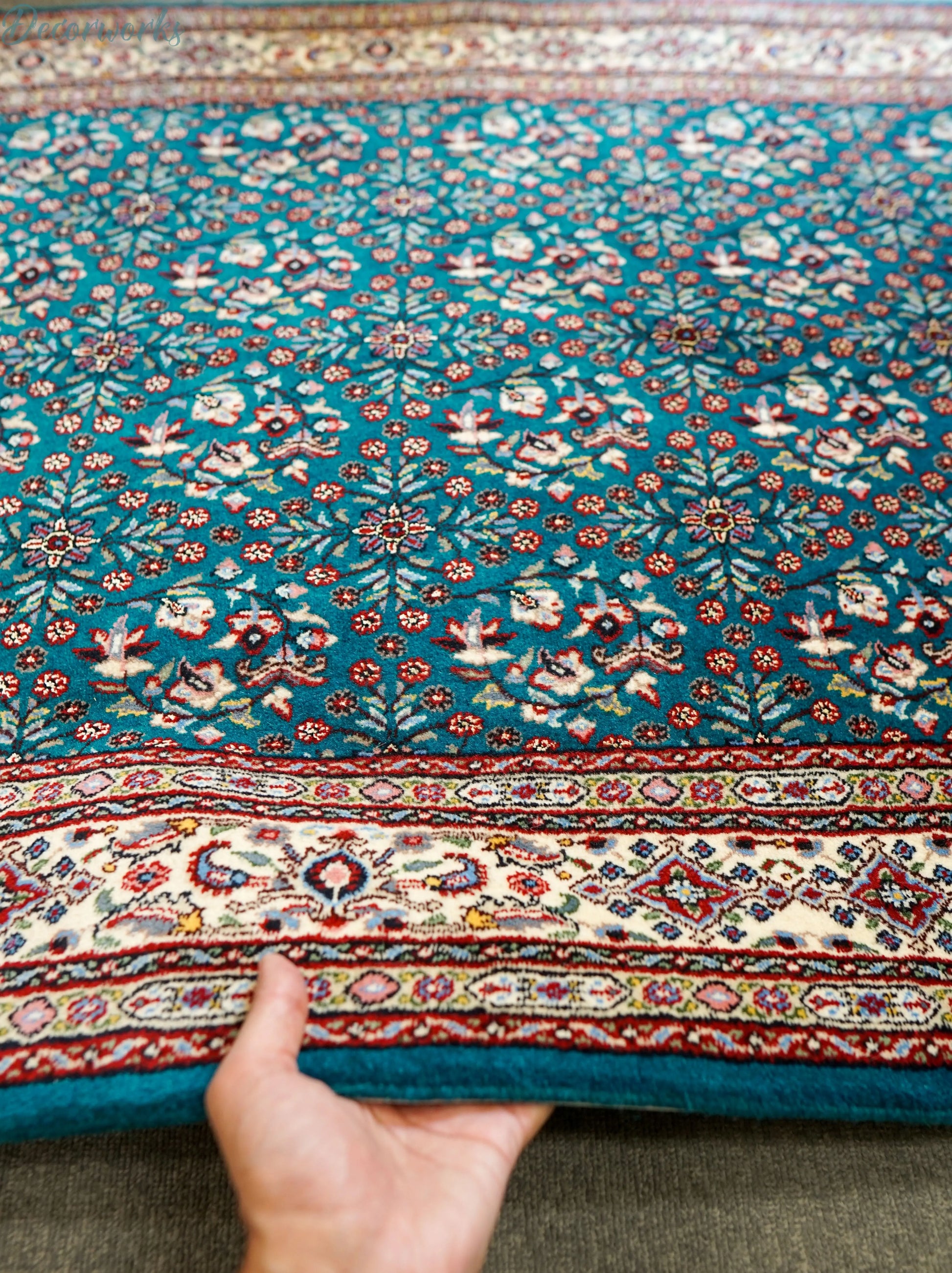 154×97cm ペルシャ 手織り絨毯　ムード産 Decorworks