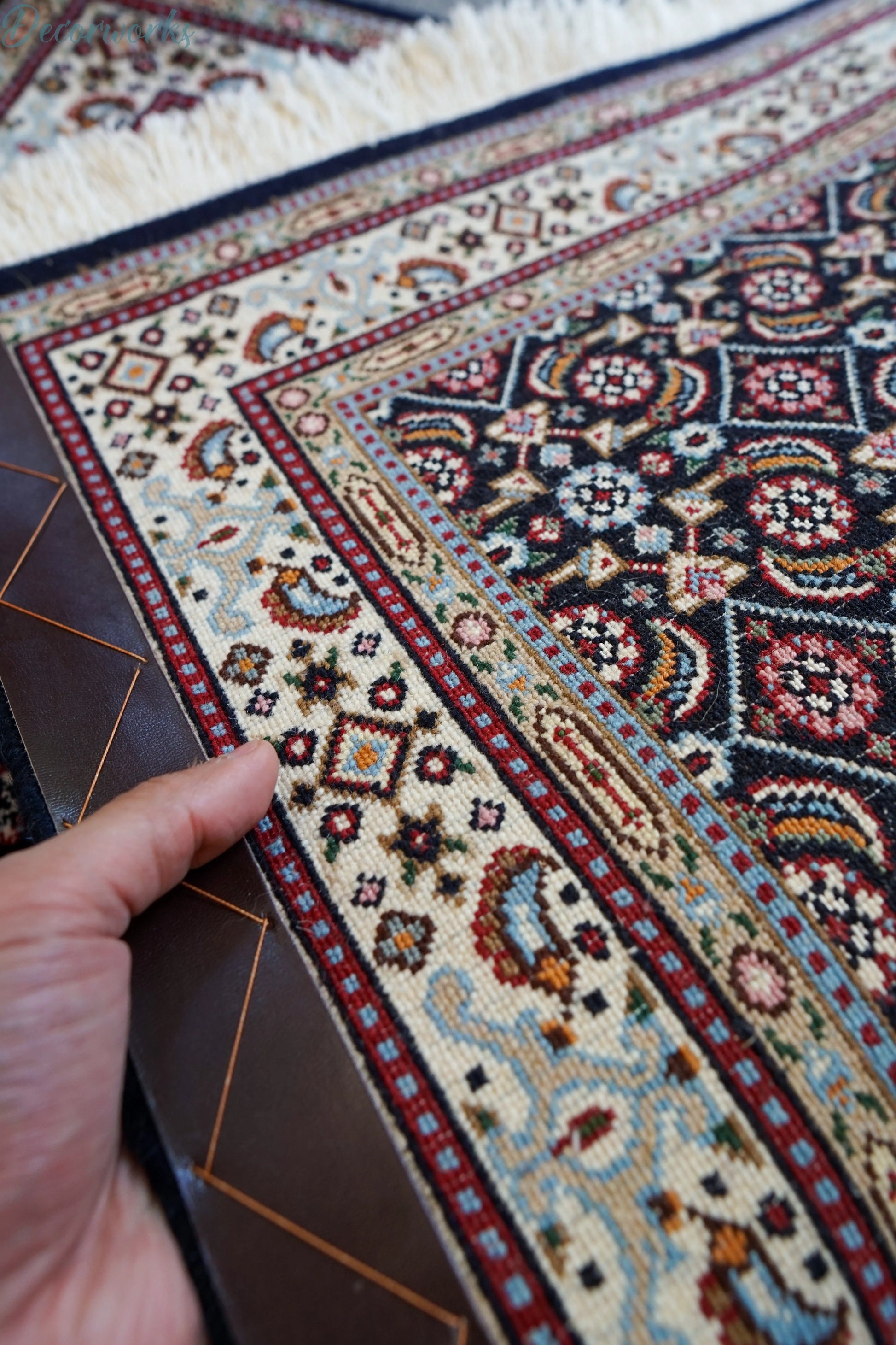 154×97cm ペルシャ 手織り絨毯　ムード産 Decorworks
