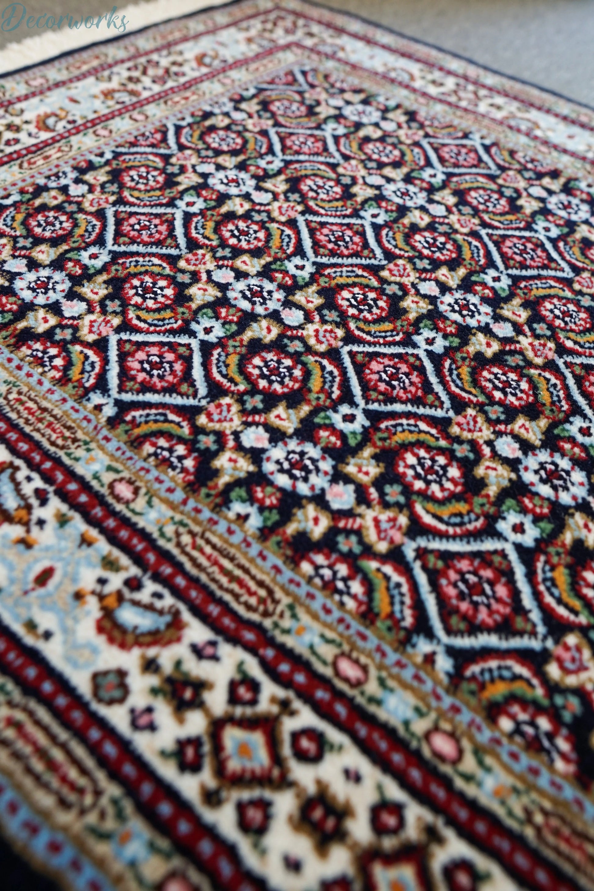 154×97cm ペルシャ 手織り絨毯　ムード産 Decorworks