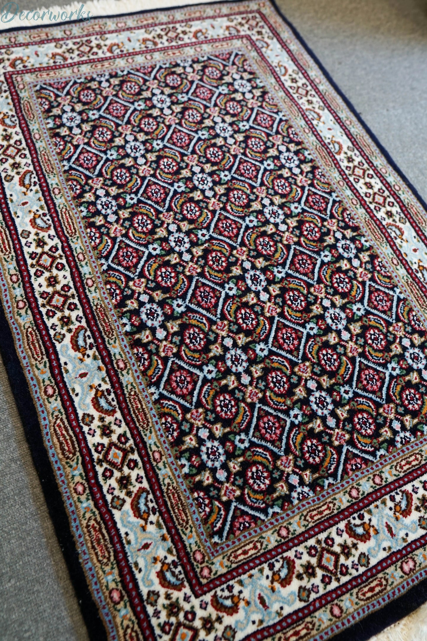 154×97cm ペルシャ 手織り絨毯　ムード産 Decorworks