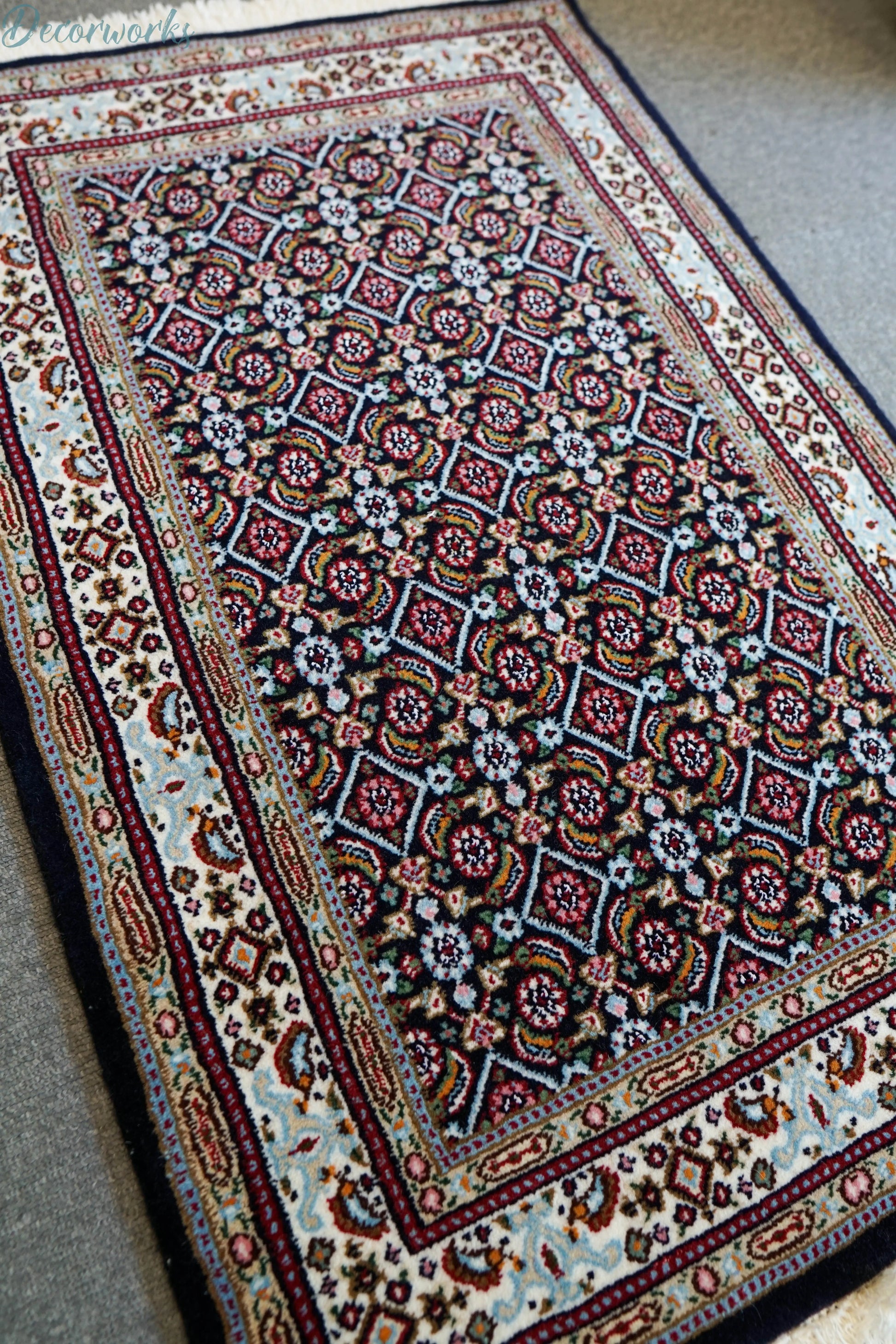 154×97cm ペルシャ 手織り絨毯　ムード産 Decorworks