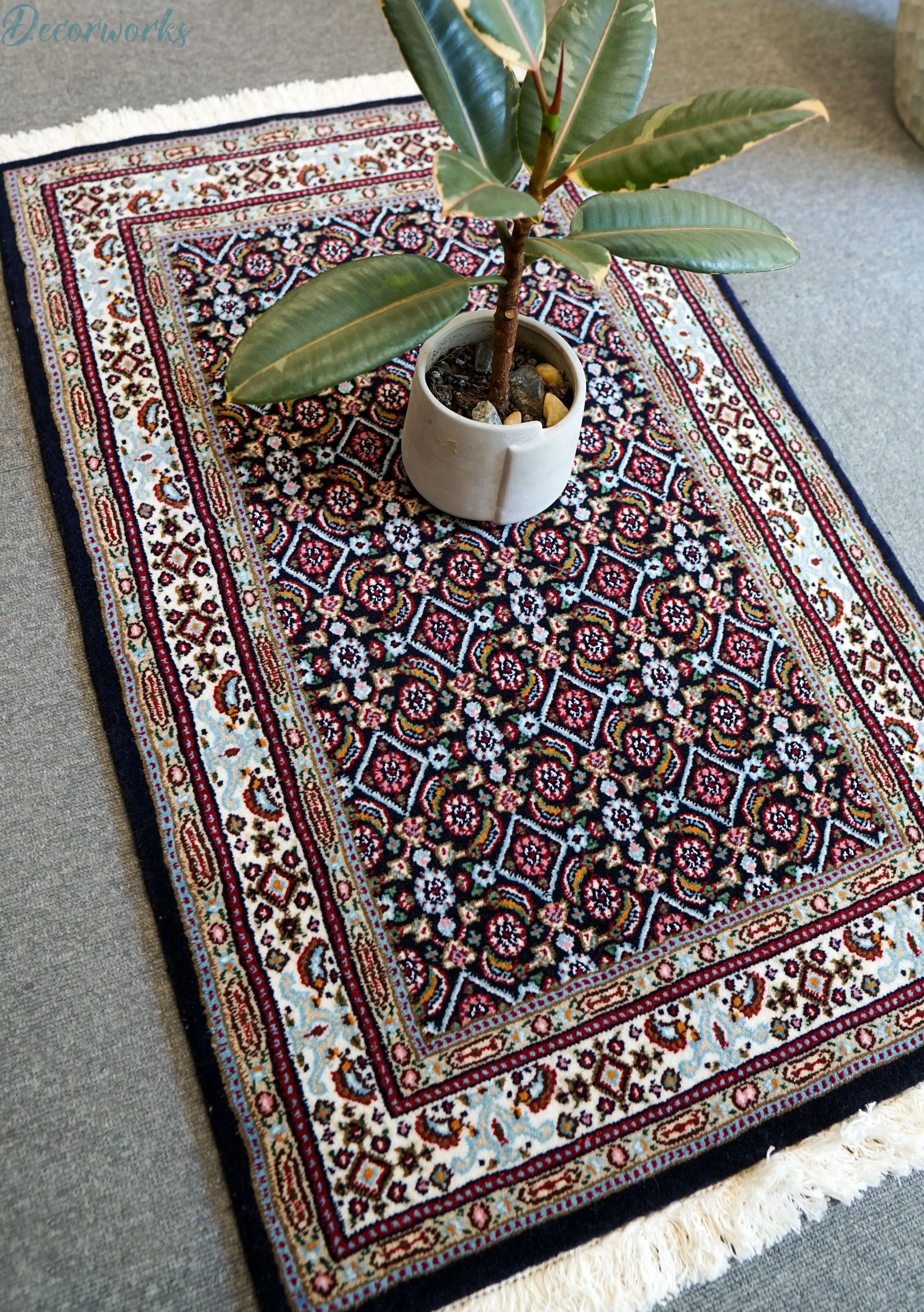 154×97cm ペルシャ 手織り絨毯　ムード産 Decorworks
