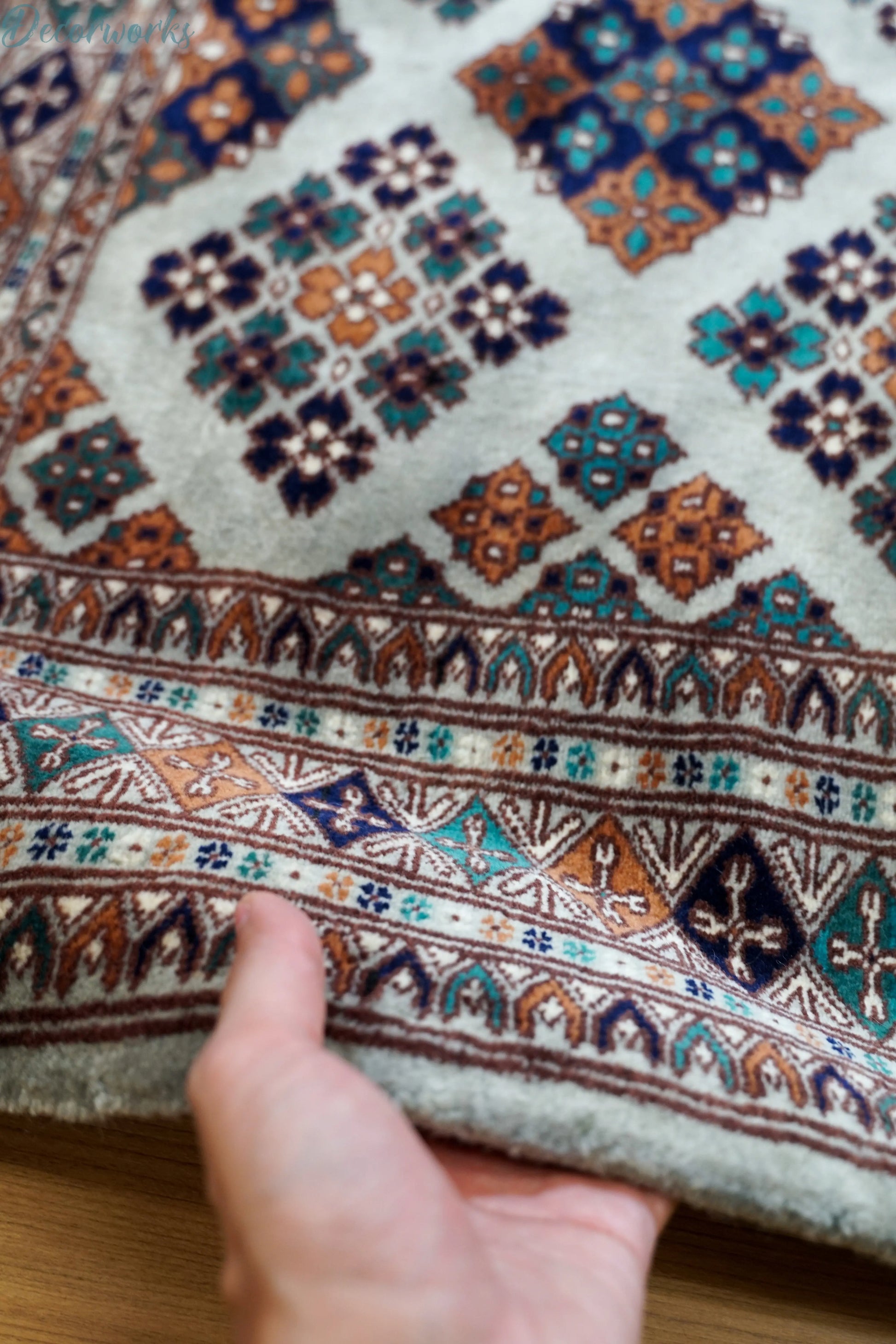 156×90cm   パキスタン手織り絨毯 Decorworks