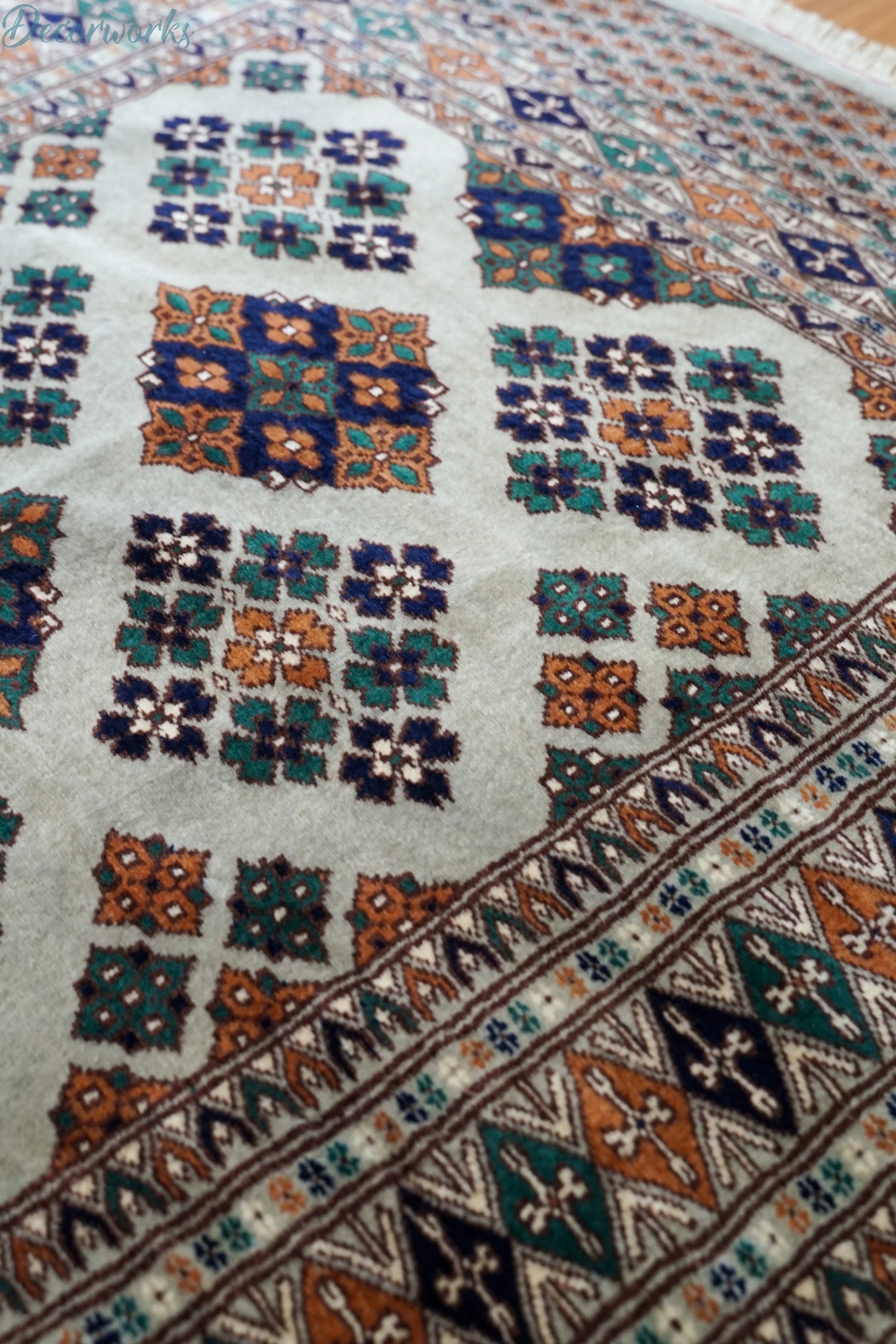 156×90cm   パキスタン手織り絨毯 Decorworks