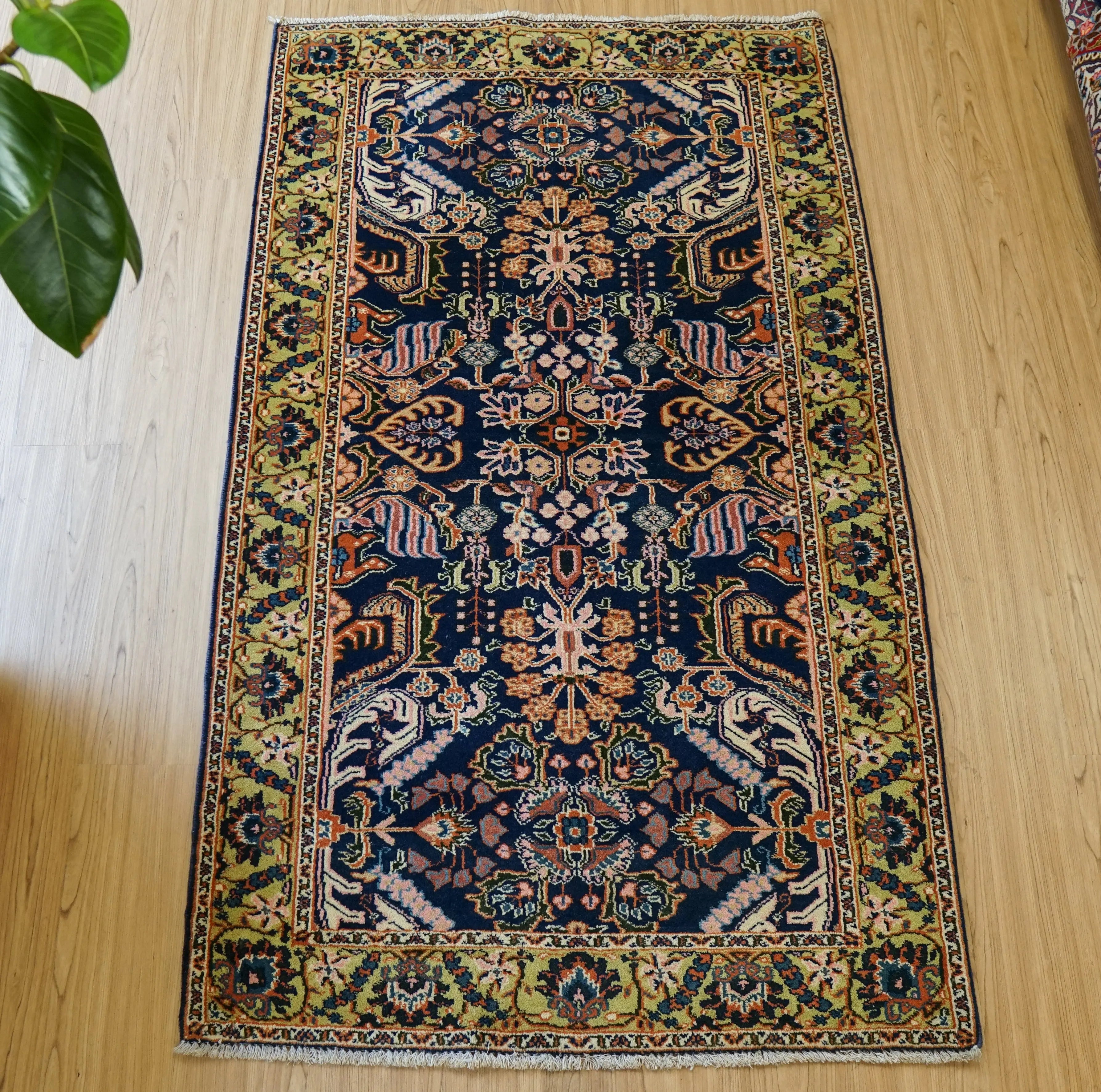 【トライバルラグ オールド　バルーチ】92㎝×71㎝　ペルシャ絨毯 トライバルラグペルシャ手織り絨毯 バルーチ ウール-157×91cm - Decorworks