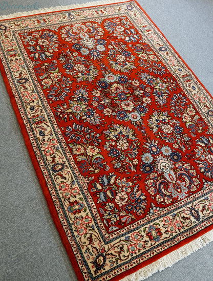 160×110cm　　クム産 ペルシャ絨毯 コルクウール Decorworks