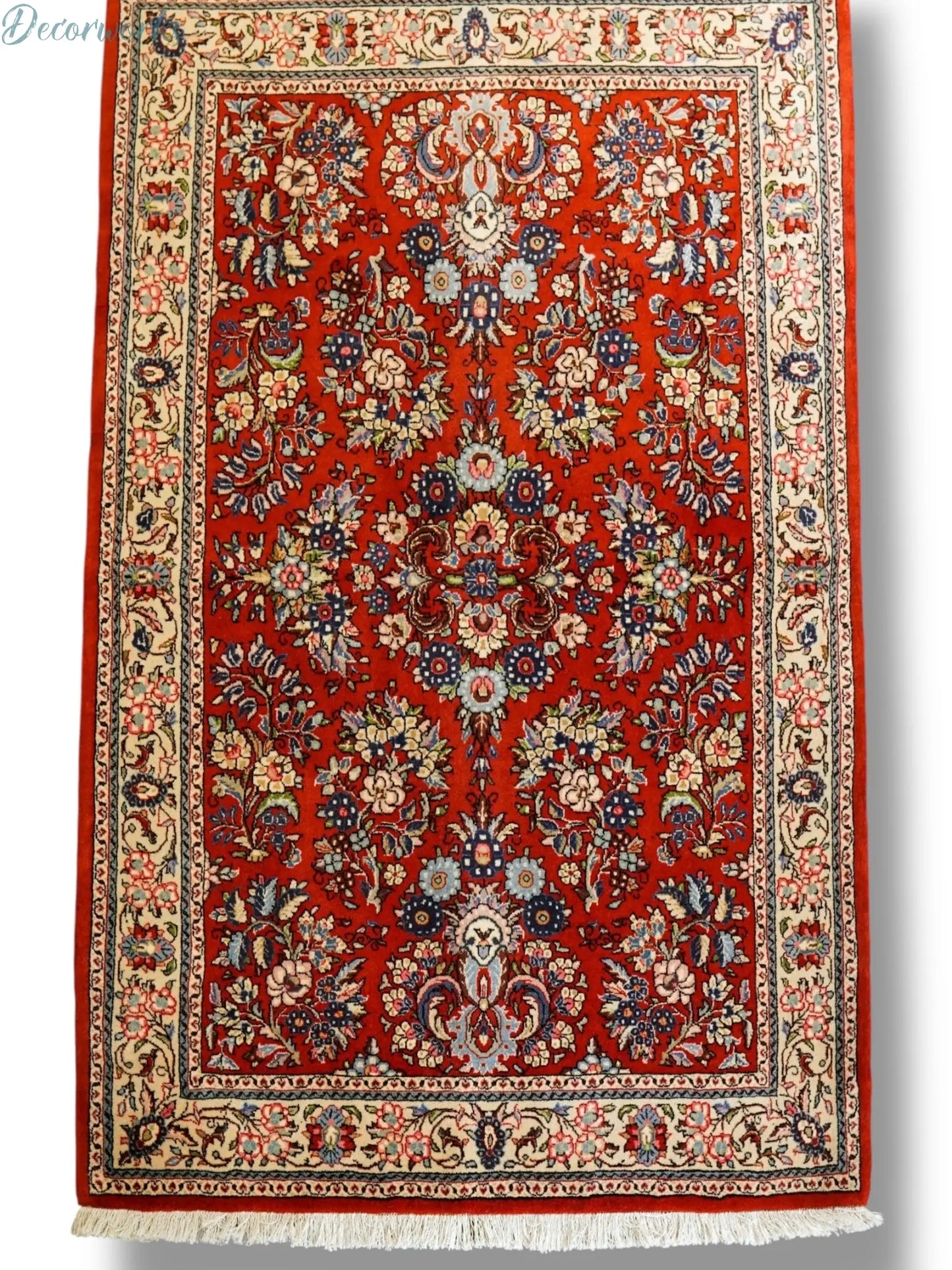 160×110cm　　クム産 ペルシャ絨毯 コルクウール Decorworks