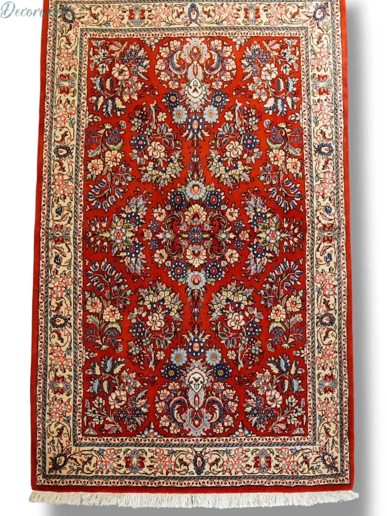 160×110cm　　クム産 ペルシャ絨毯 コルクウール Decorworks