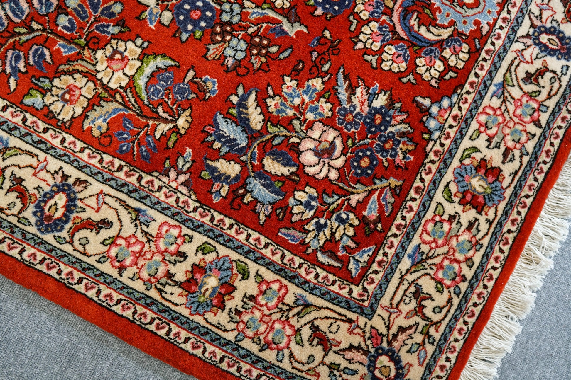 160×110cm　　クム産 ペルシャ絨毯 コルクウール Decorworks