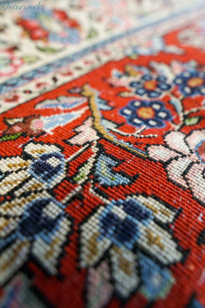 160×110cm　　クム産 ペルシャ絨毯 コルクウール Decorworks
