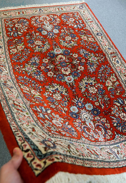 160×110cm　　クム産 ペルシャ絨毯 コルクウール Decorworks