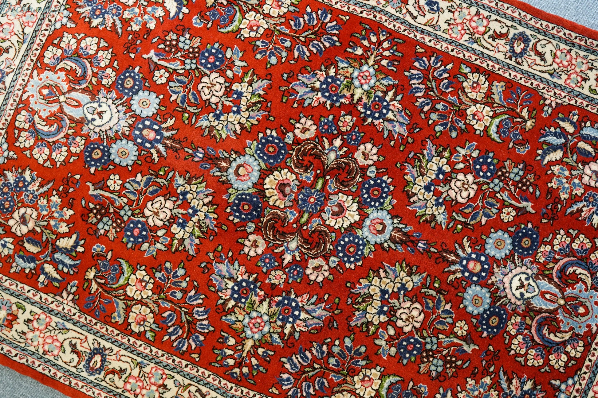 160×110cm　　クム産 ペルシャ絨毯 コルクウール Decorworks