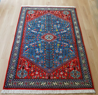 152×105cm　 ペルシャ手織り絨毯 アバデ Decorworks