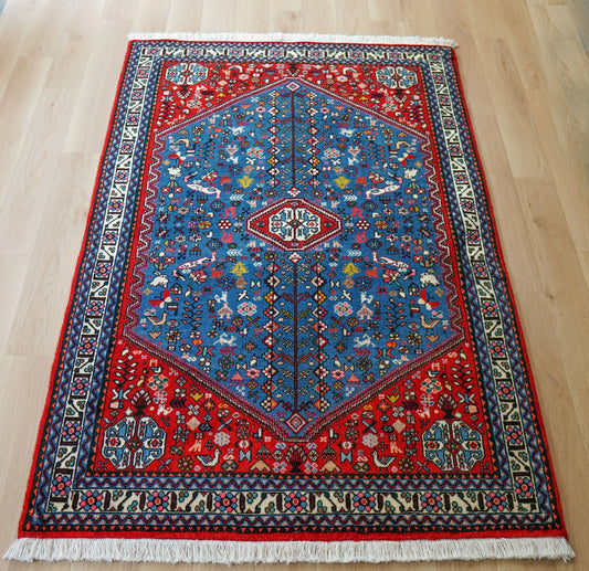 152×105cm　 ペルシャ手織り絨毯 アバデ Decorworks