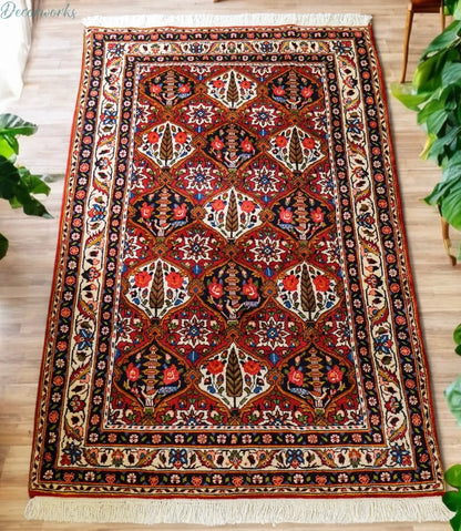 162×105cm ペルシャ絨毯 バクティアリ Decorworks