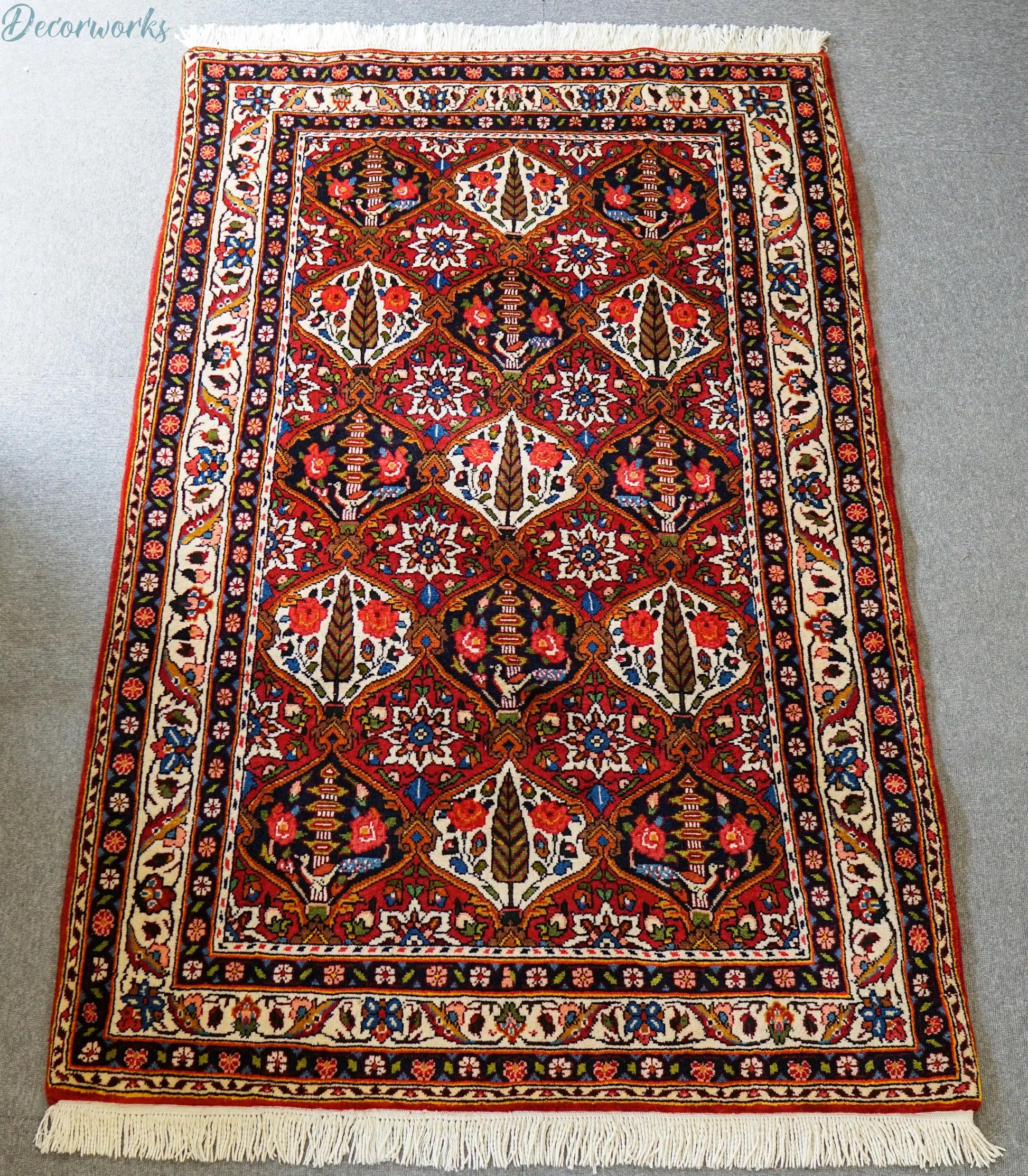 162×105cm ペルシャ絨毯 バクティアリ Decorworks