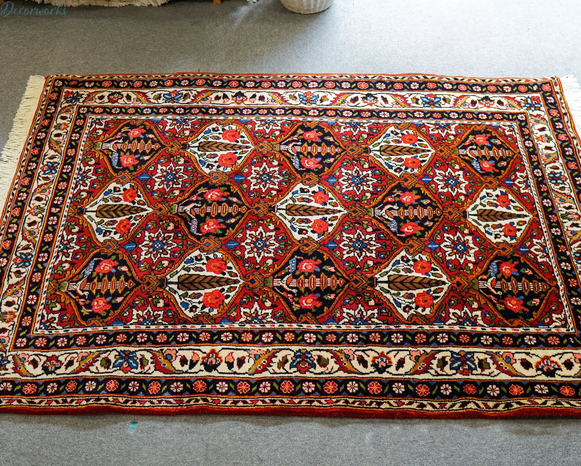 162×105cm ペルシャ絨毯 バクティアリ Decorworks