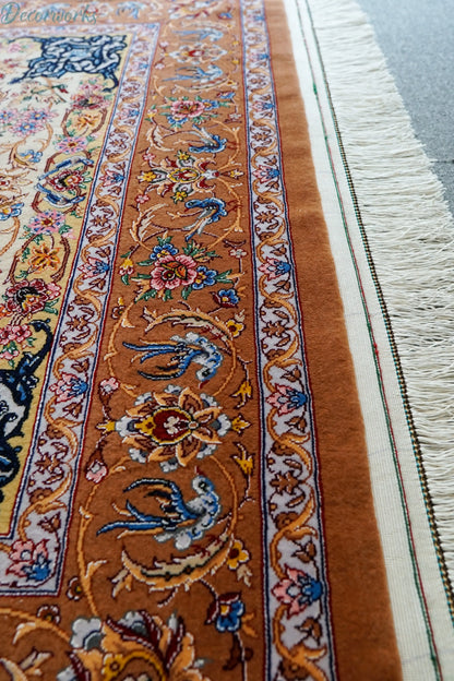 163×110cm 　手織りペルシャ絨毯　イスファハン サハラク房 Decorworks