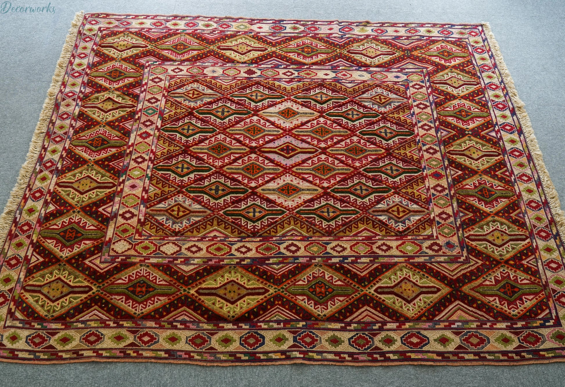 164×135cm  手織りマシュワニキリム - Decorworks
