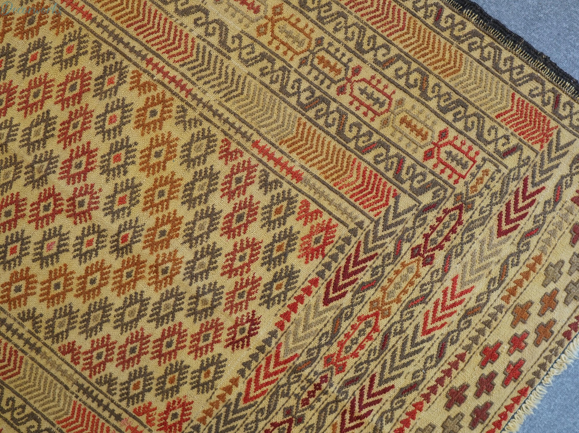 175×124cｍ　アフガニスタン オールド キリム 手織り絨毯 Decorworks