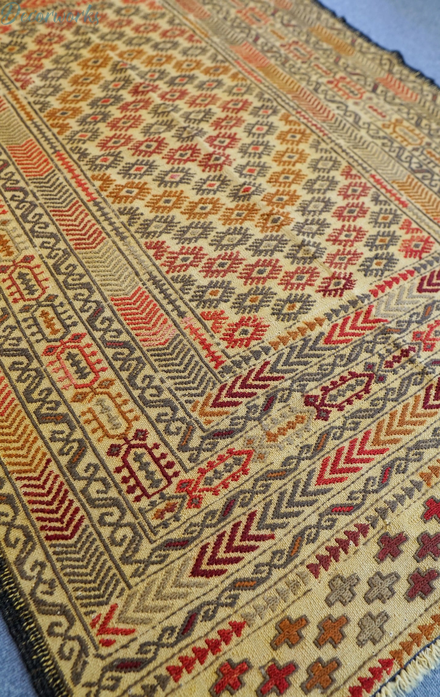 175×124cｍ　アフガニスタン オールド キリム 手織り絨毯 Decorworks
