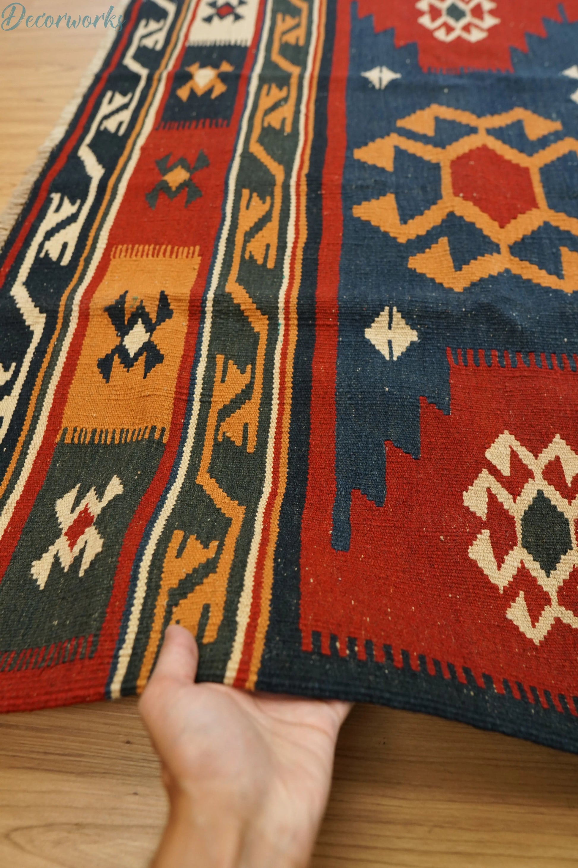 179×122cm ペルシャ 手織りキリム Decorworks