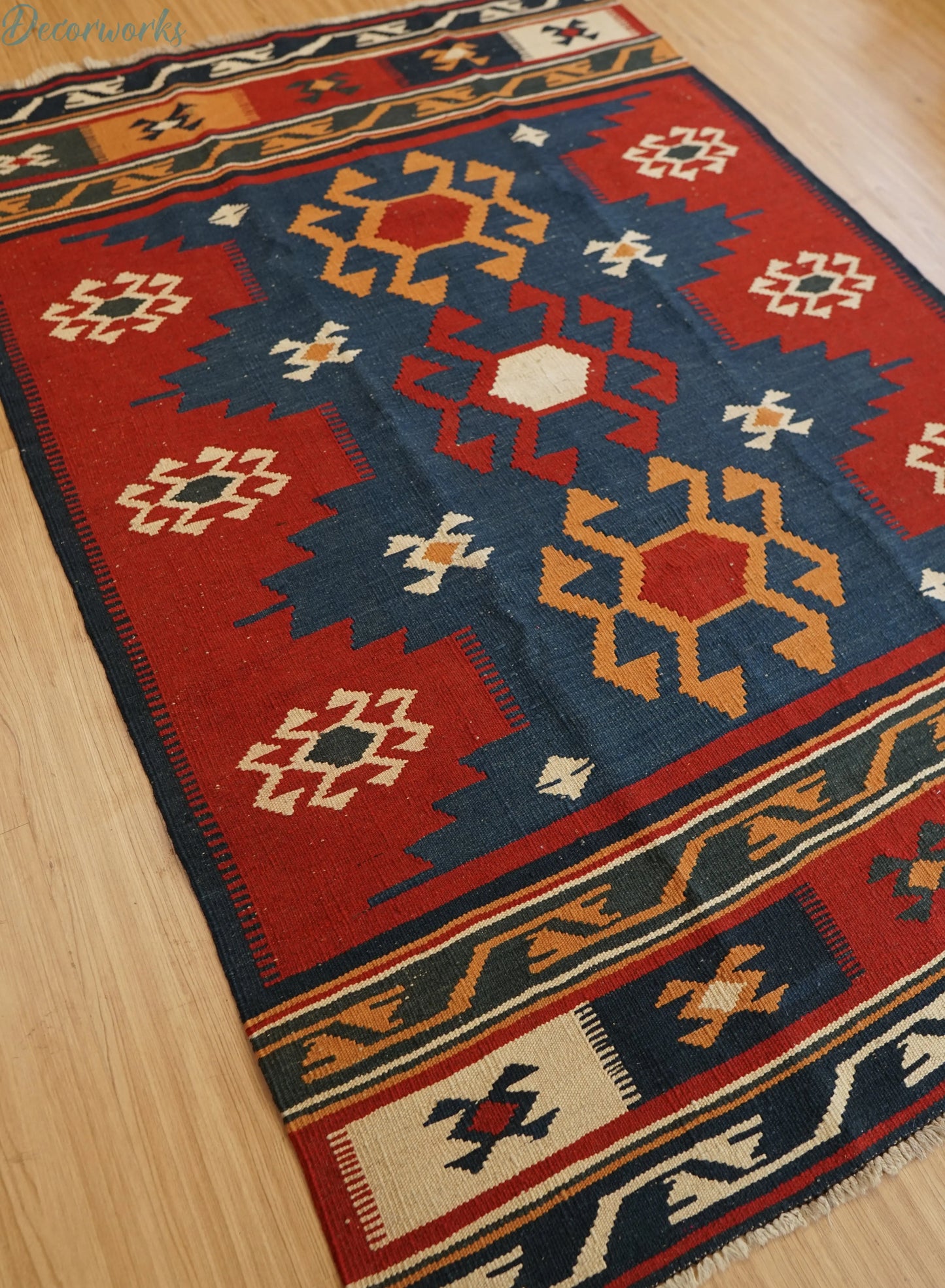 179×122cm ペルシャ 手織りキリム Decorworks