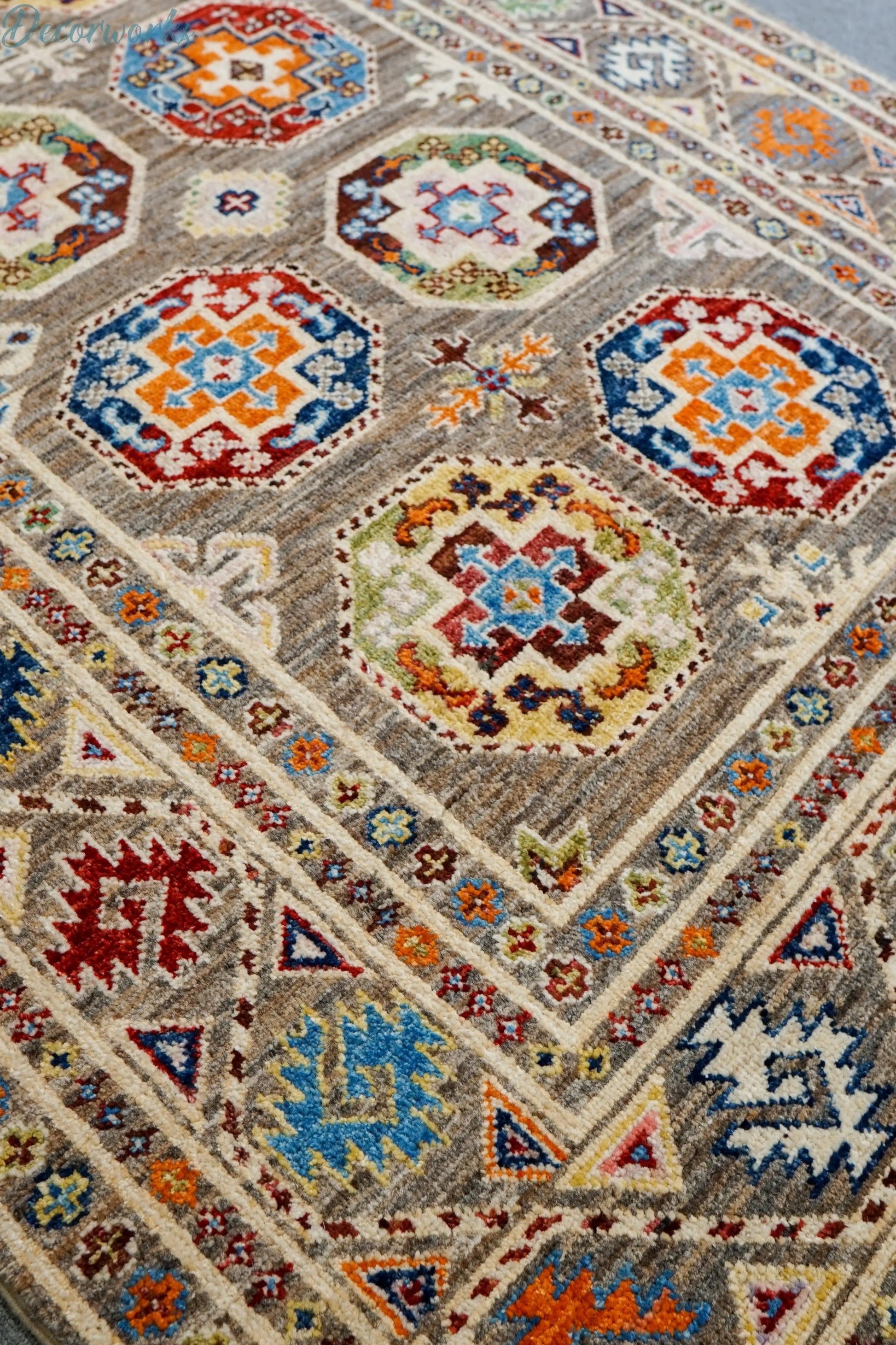 183×116cｍ アフガニスタン ガズニーウール手織り絨毯 - Decorworks