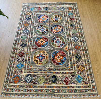 183×116cｍ アフガニスタン ガズニーウール手織り絨毯 Decorworks