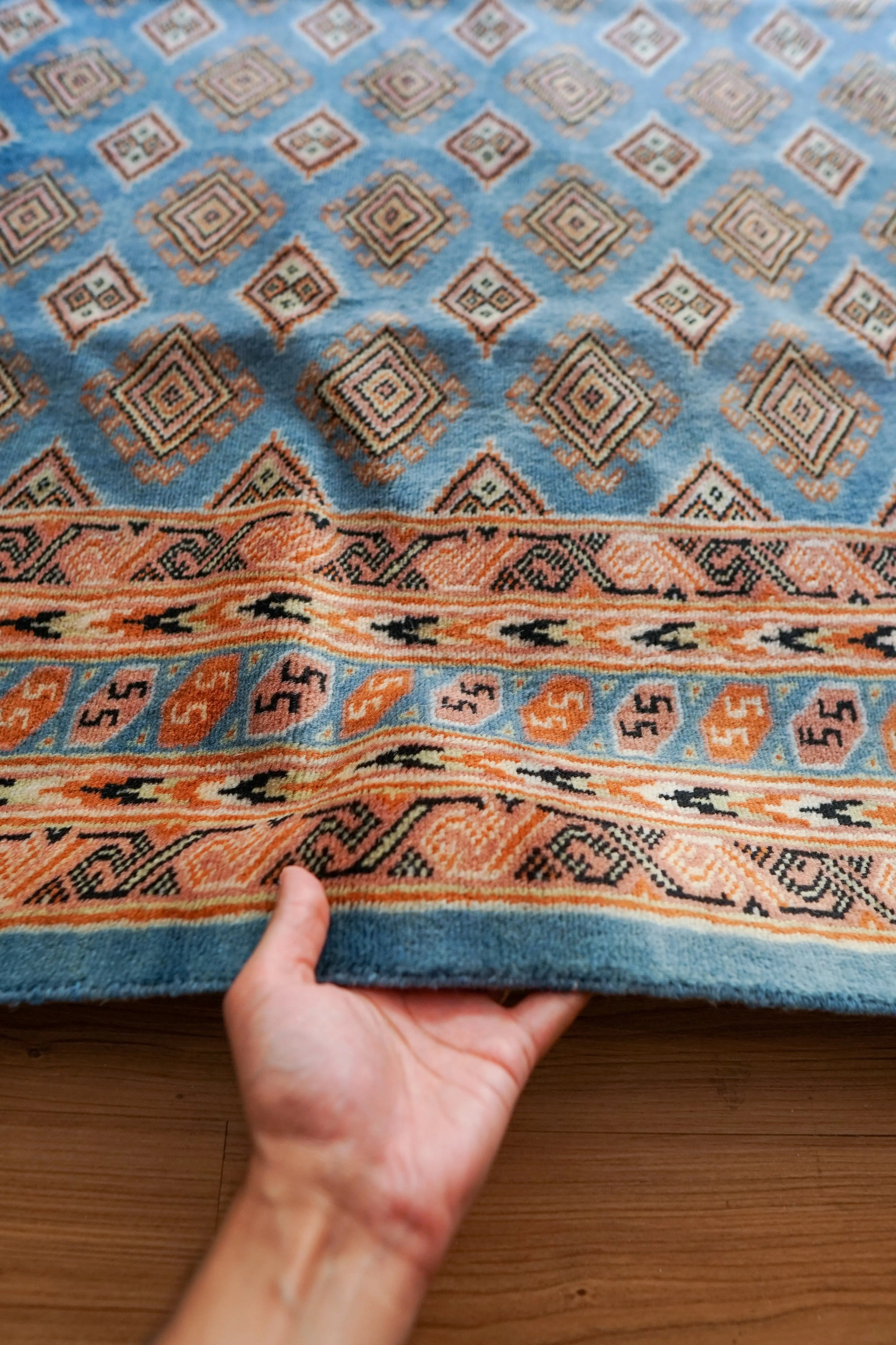 パキスタン手織り絨毯 トライバルラグ 185×125cm - Decorworks