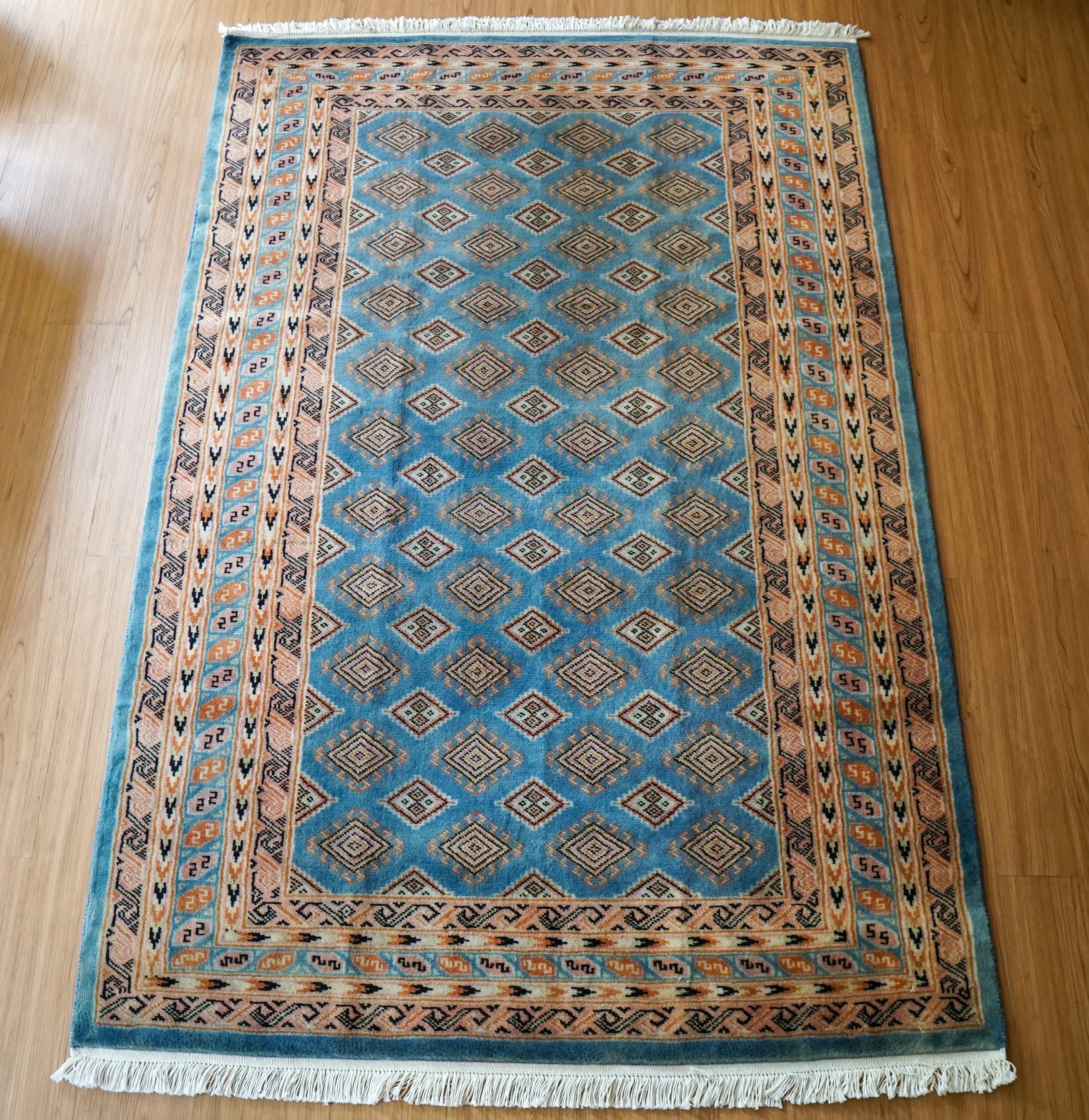 パキスタン手織り絨毯 トライバルラグ 185×125cm - Decorworks