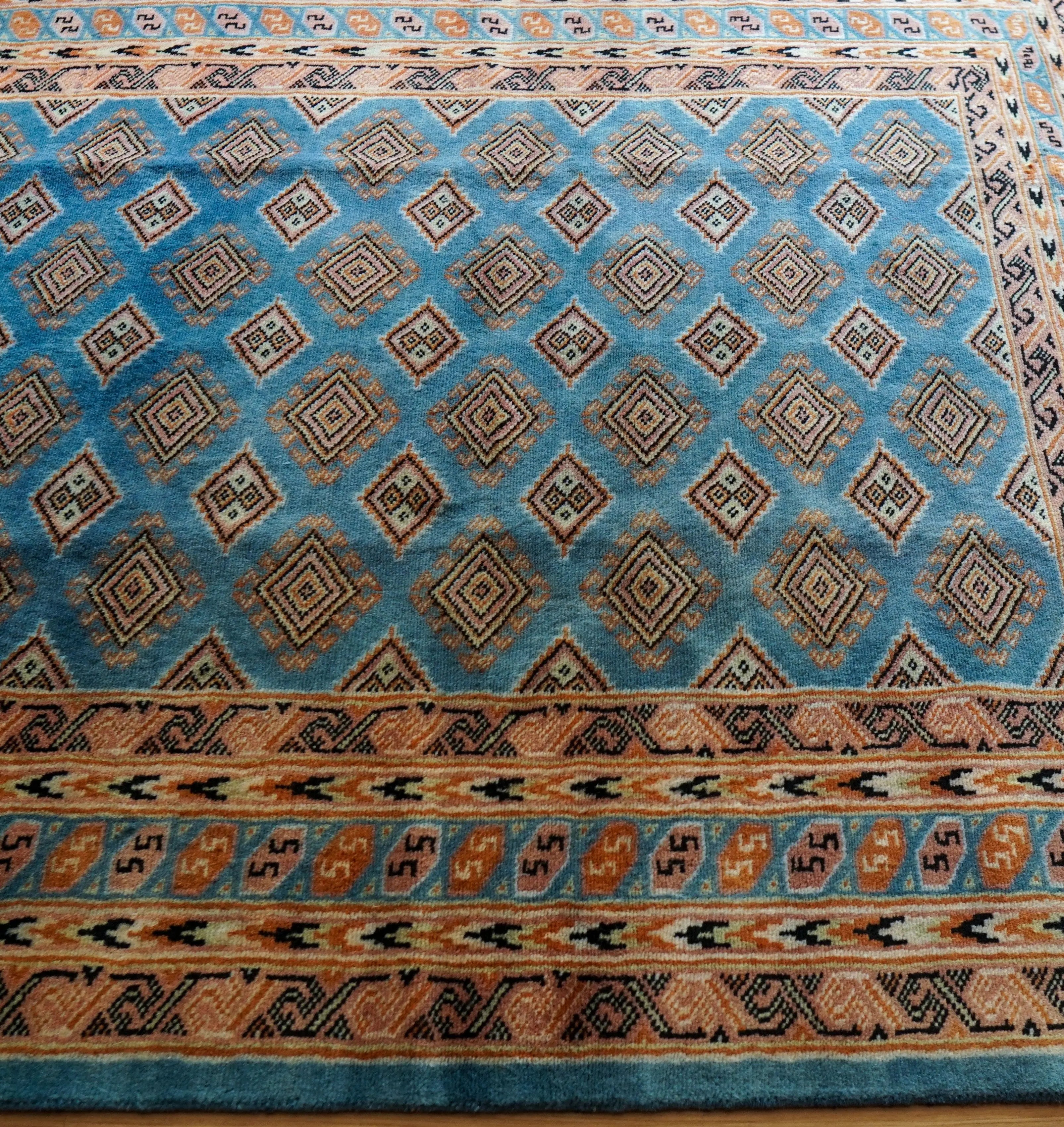 パキスタン手織り絨毯 トライバルラグ 185×125cm - Decorworks