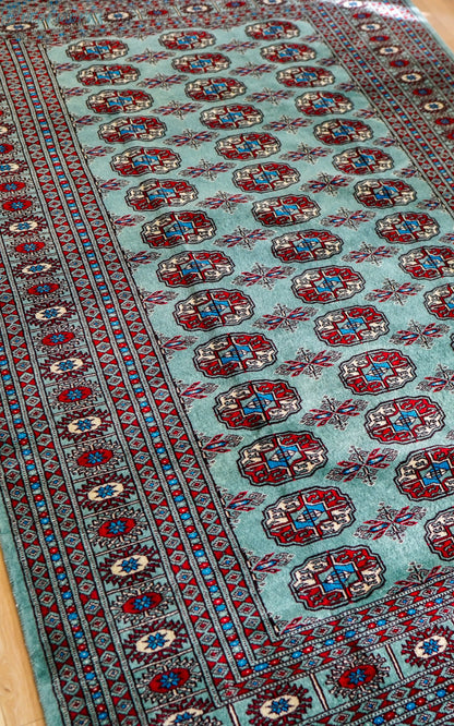190×127cm トルクメン ボハララグ 手織り絨毯 Decorworks