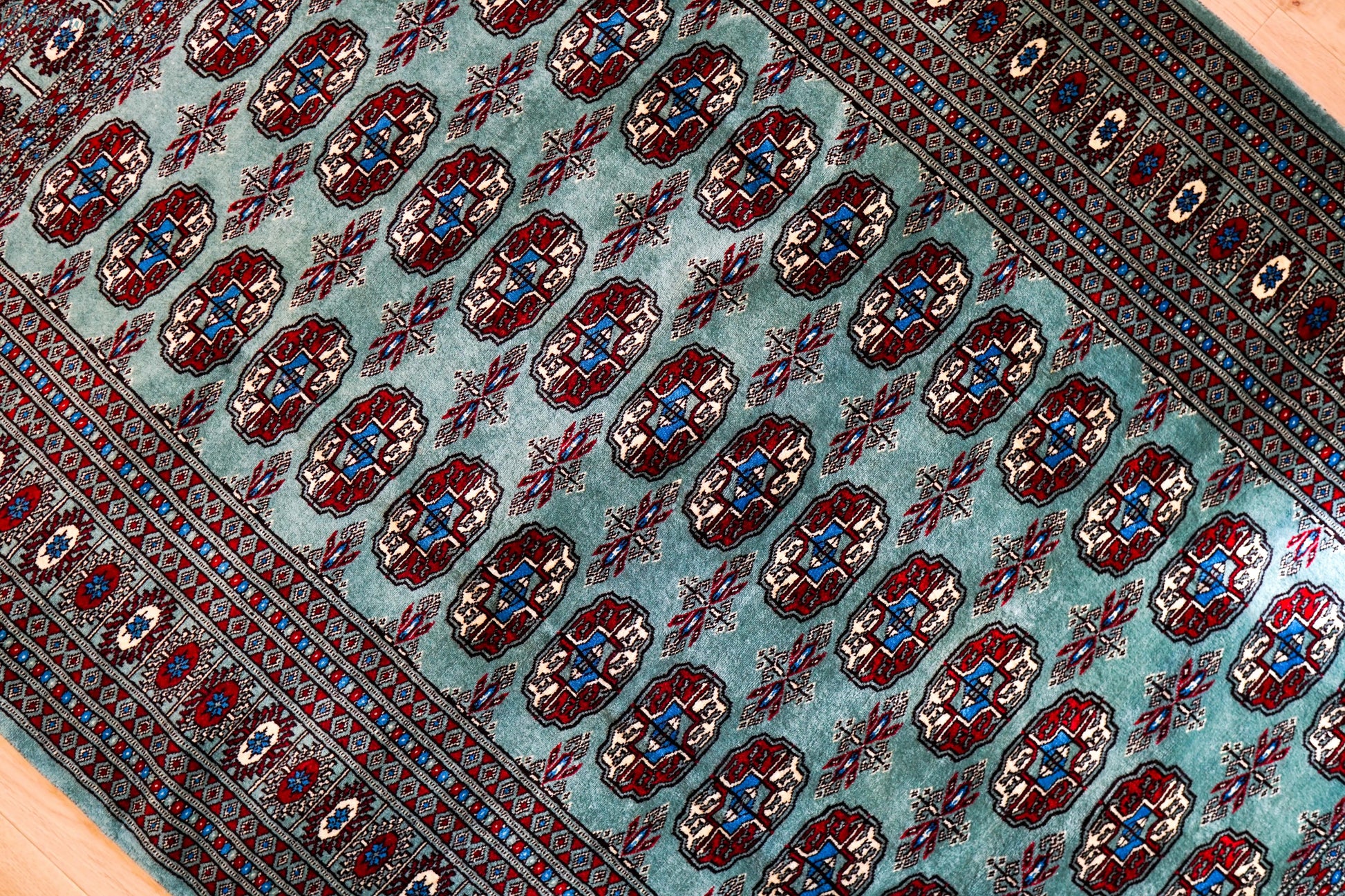 190×127cm トルクメン ボハララグ 手織り絨毯 Decorworks
