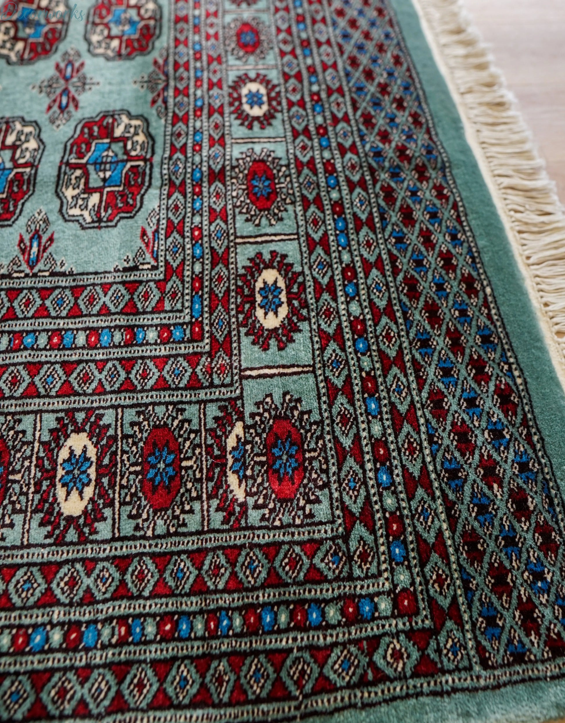 190×127cm トルクメン ボハララグ 手織り絨毯 Decorworks