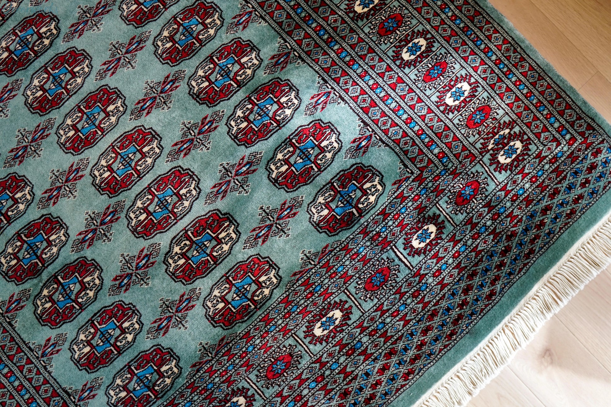 190×127cm トルクメン ボハララグ 手織り絨毯 Decorworks