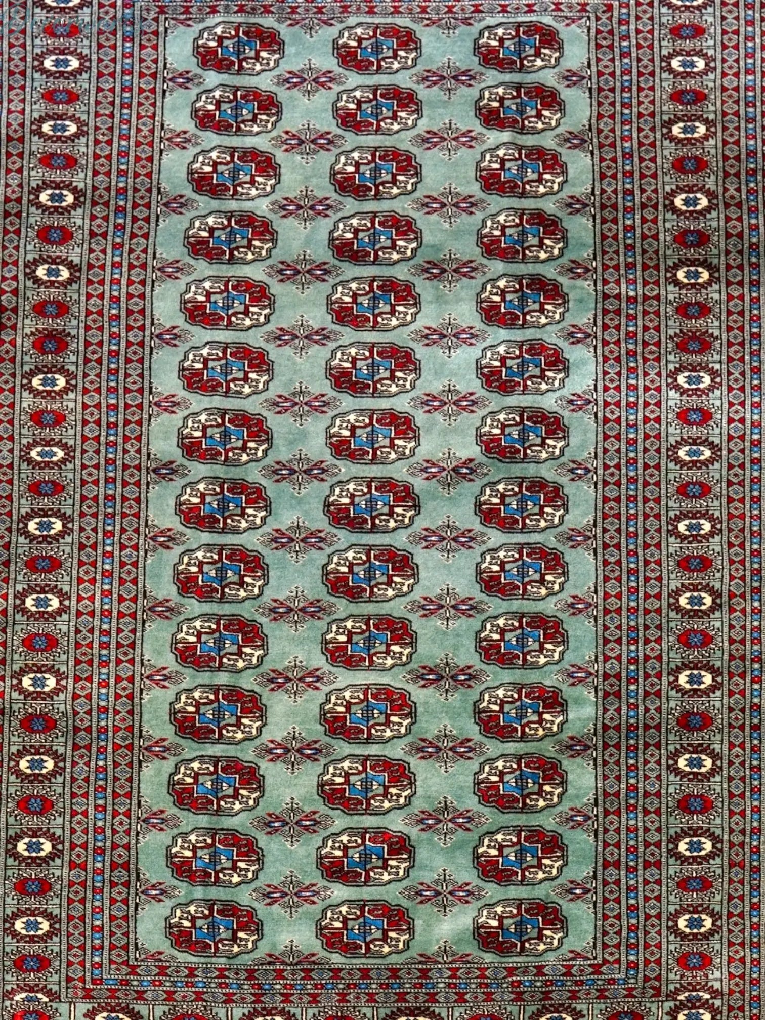 190×127cm トルクメン ボハララグ 手織り絨毯 Decorworks