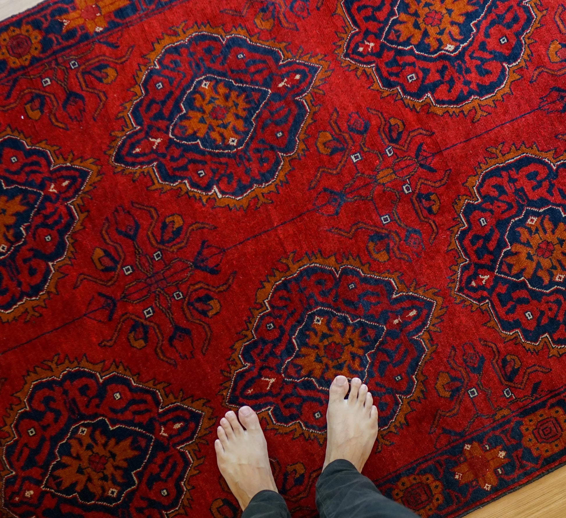 アフガニスタン手織り絨毯 カールモハメディ  194×130cm Decorworks