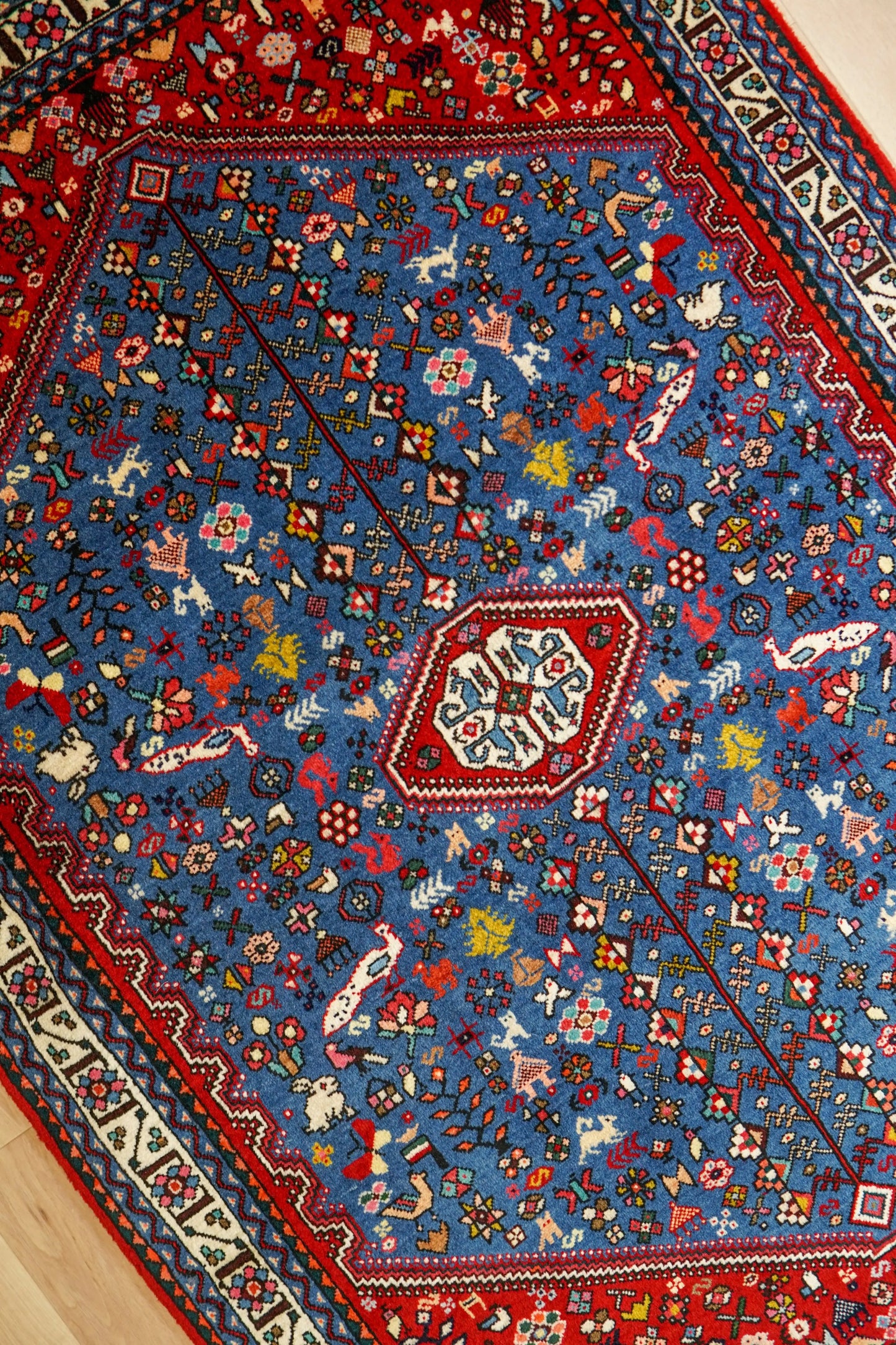 152×105cm　 ペルシャ手織り絨毯 アバデ Decorworks