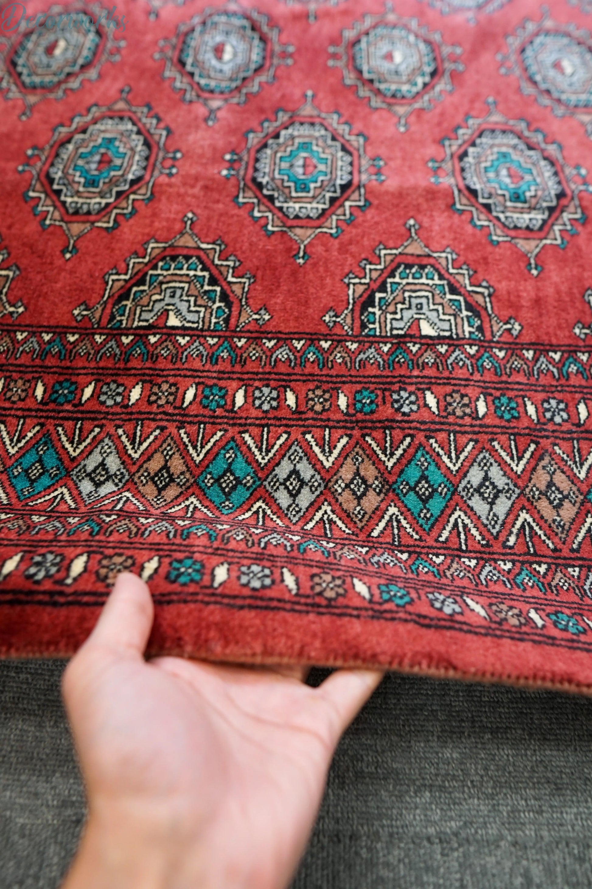 200×126cm【パキスタン手織り絨毯】 Decorworks