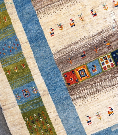 200×159cm ペルシャ手織りギャッベ Decorworks