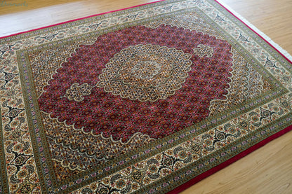 204×151cm ペルシャ手織り絨毯 タブリーズ 50Raj Decorworks