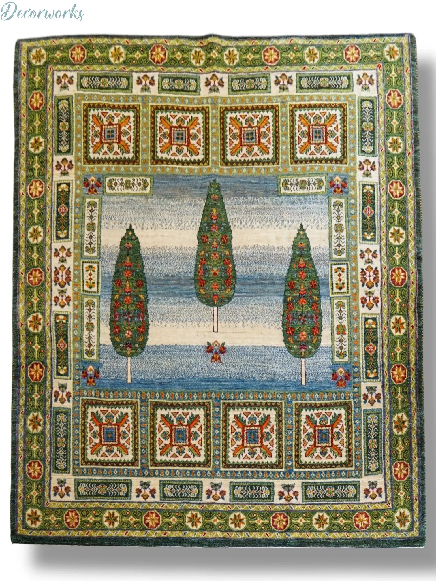 205×176cm ペルシャ手織りカシュクリギャッベ Decorworks