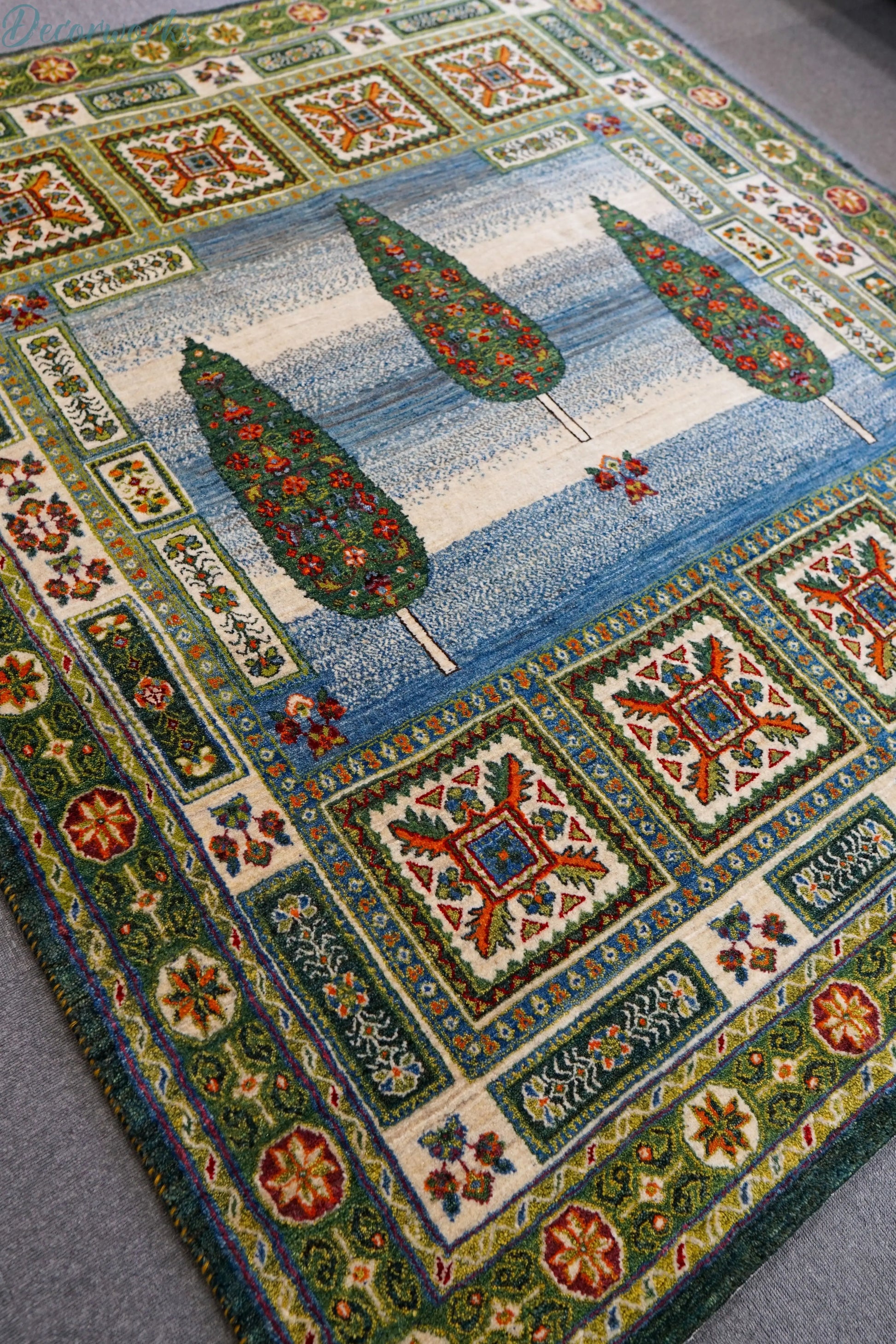 205×176cm ペルシャ手織りカシュクリギャッベ Decorworks