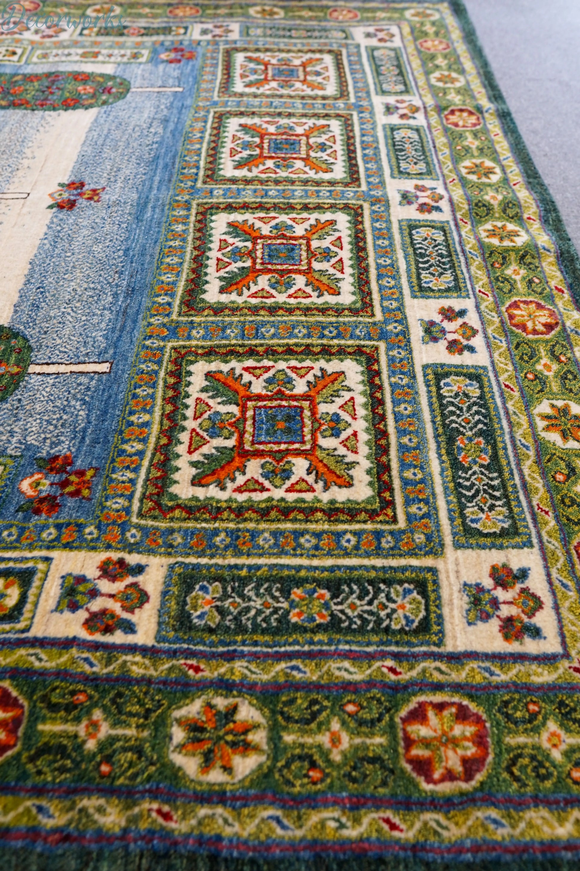 205×176cm ペルシャ手織りカシュクリギャッベ Decorworks